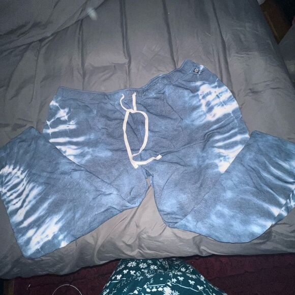 Lane Bryant Livi Tie Dye Blue Sweats - Picture 1 of 7